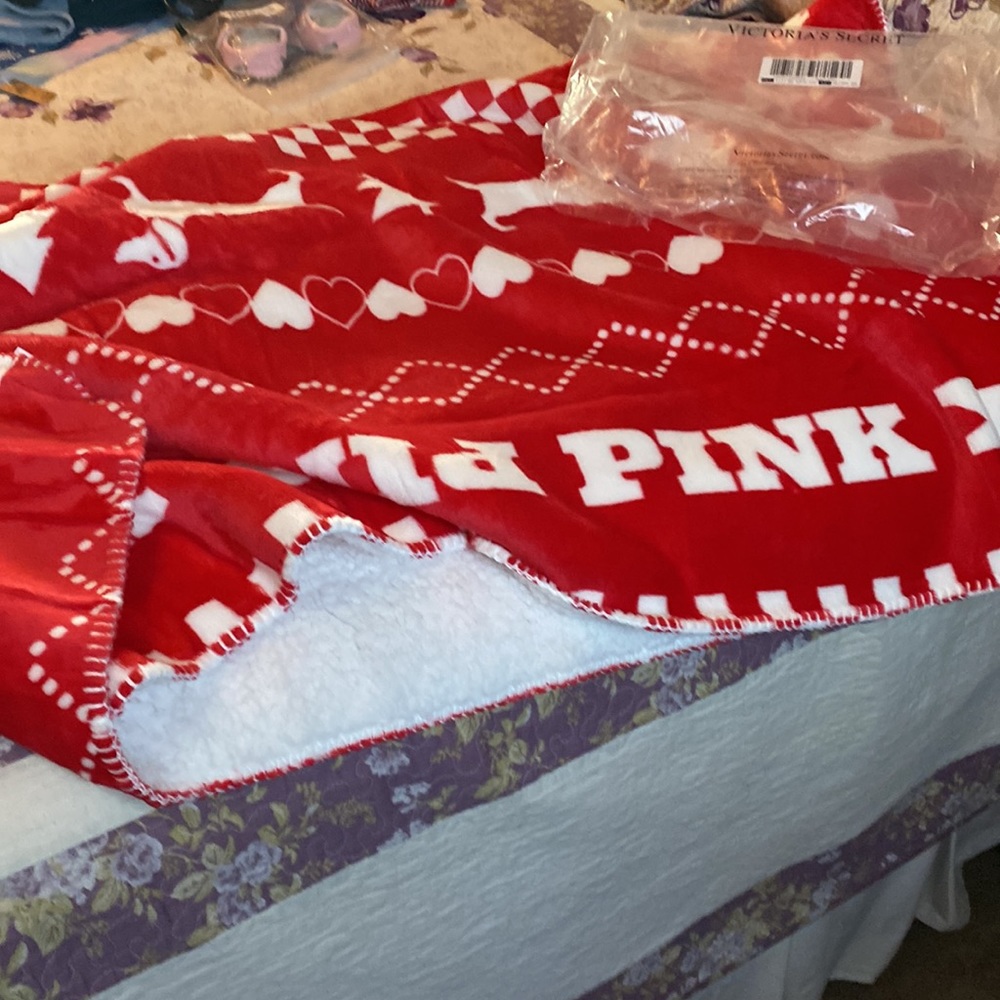 Pink Victoria’s Secret throw Blanket